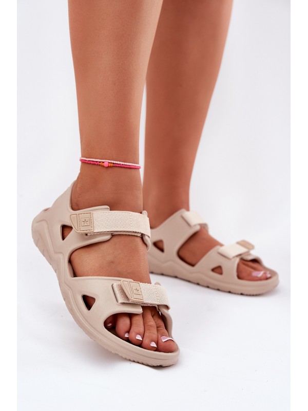 Women's Foam Sandals On Platform Big Star RR274A515 Beige