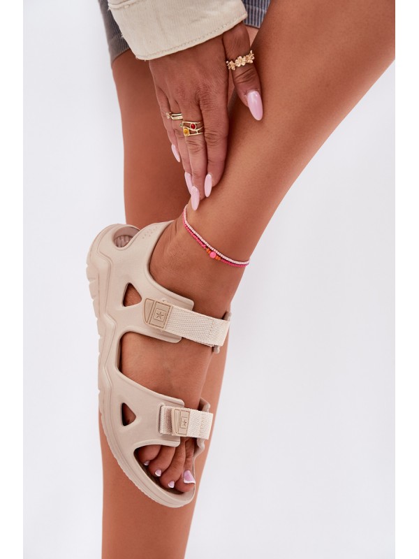 Women's Foam Sandals On Platform Big Star RR274A515 Beige 2