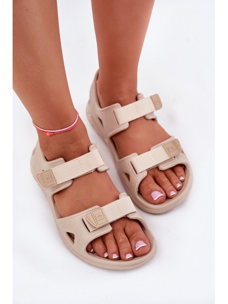 Women's Foam Sandals On Platform Big Star RR274A515 Beige