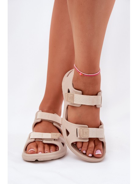 Women's Foam Sandals On Platform Big Star RR274A515 Beige