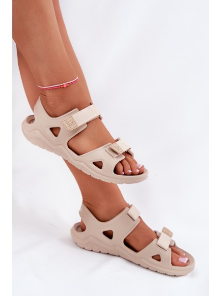 Women's Foam Sandals On Platform Big Star RR274A515 Beige