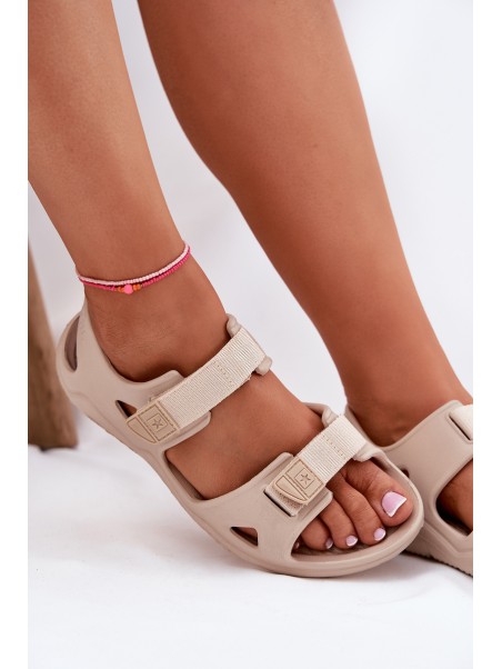 Women's Foam Sandals On Platform Big Star RR274A515 Beige