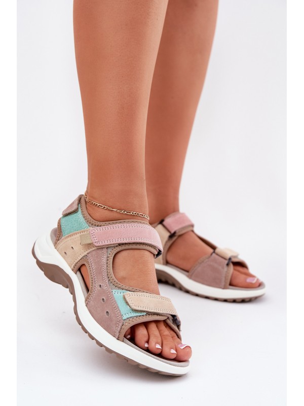 Women's Sports Leather Sandals McKeylor 95347 Beige 2