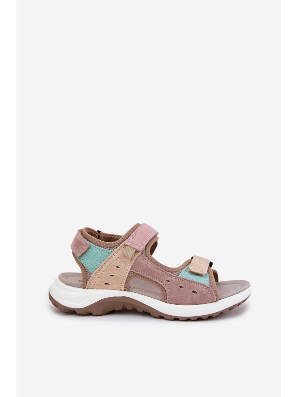 Women's Sports Leather Sandals McKeylor 95347 Beige