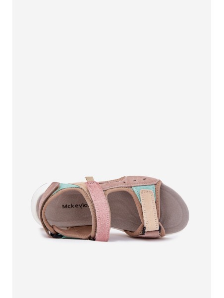 Women's Sports Leather Sandals McKeylor 95347 Beige