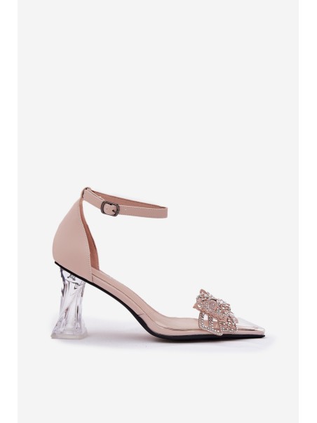 Elegant Court Shoes With Bow Vinceza 62212 Beige