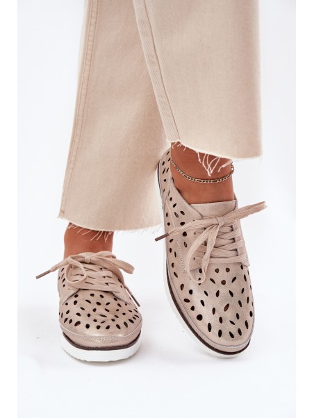 Ladies Leather Shoes S.Barski LR51-611 Gold