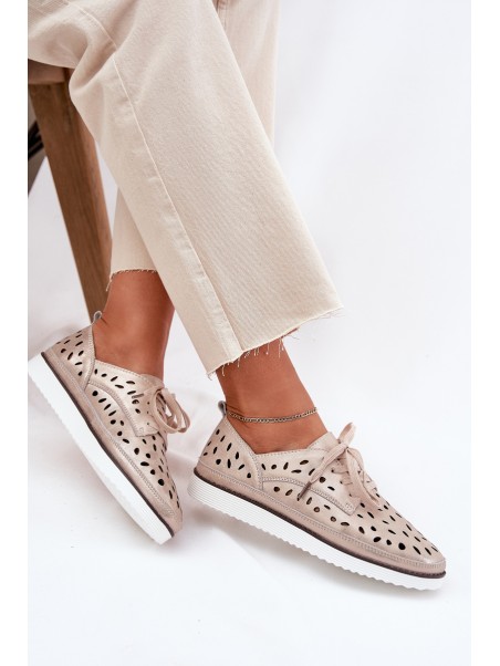 Ladies Leather Shoes S.Barski LR51-611 Gold