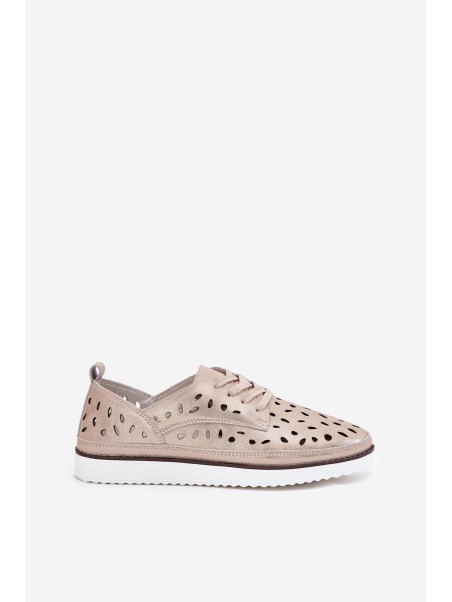 Ladies Leather Shoes S.Barski LR51-611 Gold