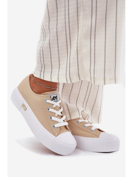 Moteriški platforminiai sportbačiai smėlio spalvos LEE ISLA C WOMEN LOW 50251001