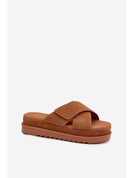 Women's Platform Sandals With Intertwined Straps Camel Rinasara