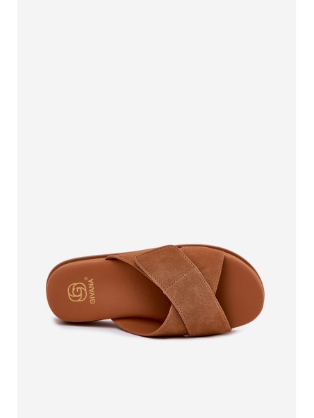 Women's Platform Sandals With Intertwined Straps Camel Rinasara
