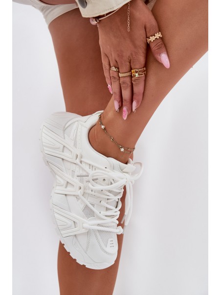 Women's Sneakers With Double Lacing White Onivetta