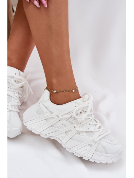 Women's Sneakers With Double Lacing White Onivetta