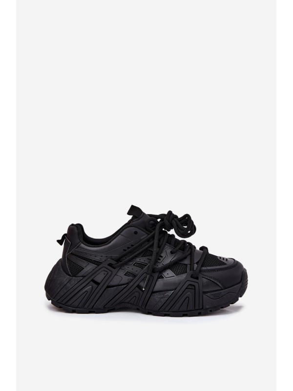 Women's Sneakers With Double Lacing Black Onivetta