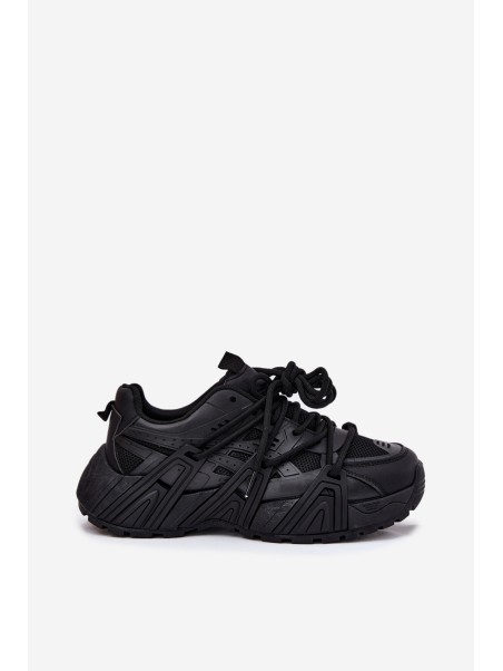 Women's Sneakers With Double Lacing Black Onivetta