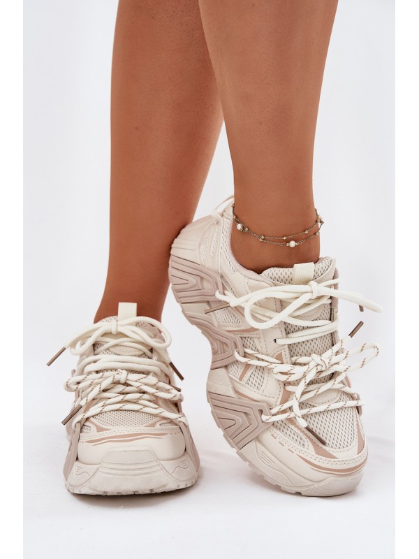 Sneakers Sports Shoes Women's Beige Tonelli 2