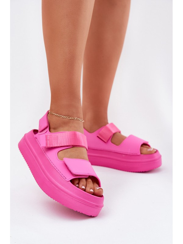Women's Platform Sandals With Straps Fuchsia Nitepira