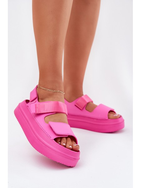 Women's Platform Sandals With Straps Fuchsia Nitepira