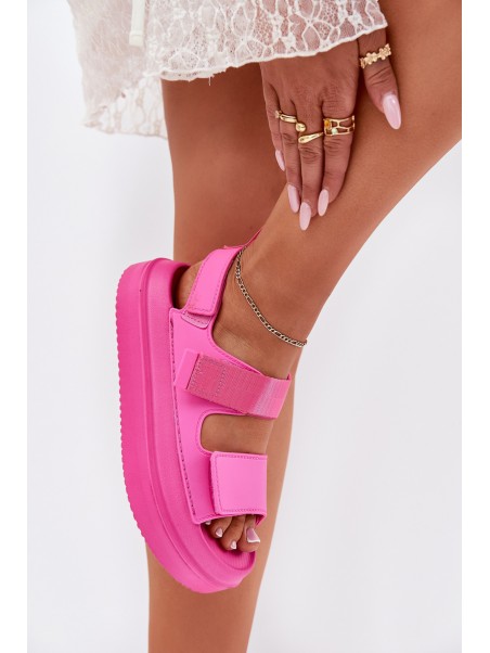 Women's Platform Sandals With Straps Fuchsia Nitepira