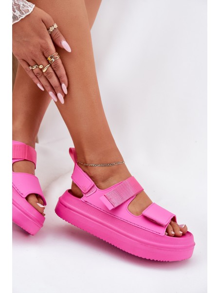 Women's Platform Sandals With Straps Fuchsia Nitepira