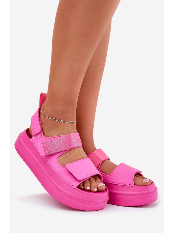 Women's Platform Sandals With Straps Fuchsia Nitepira