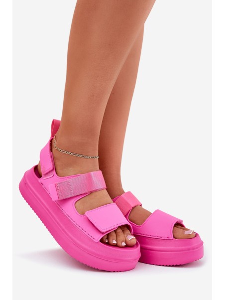 Women's Platform Sandals With Straps Fuchsia Nitepira