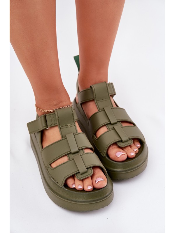 Women's platform sandals green Nitavelia