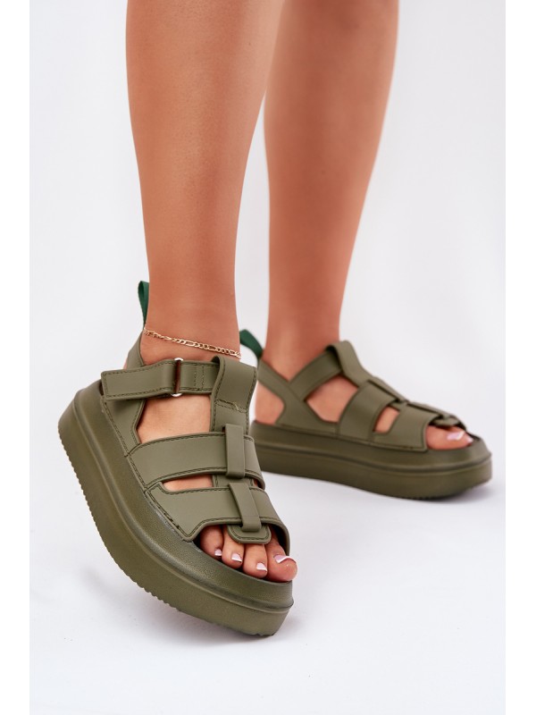 Women's platform sandals green Nitavelia 2