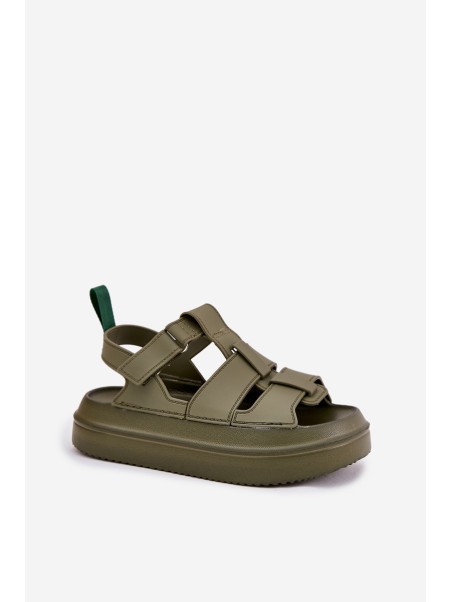 Women's platform sandals green Nitavelia