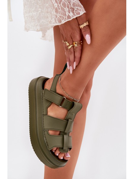 Women's platform sandals green Nitavelia