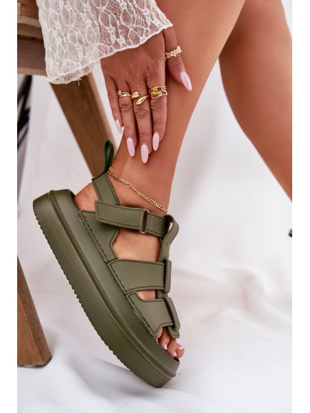 Women's platform sandals green Nitavelia