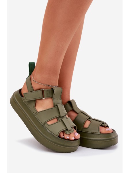 Women's platform sandals green Nitavelia