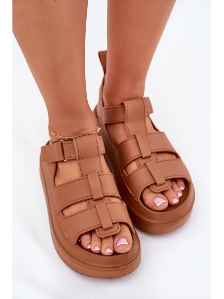 Ladies Platform Sandals Camel Nitavelia
