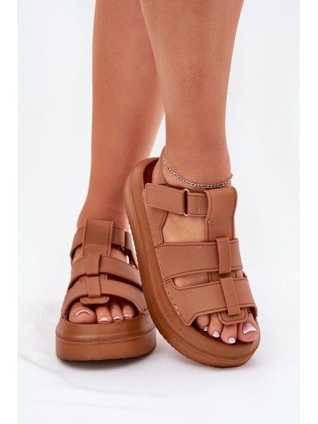 Ladies Platform Sandals Camel Nitavelia