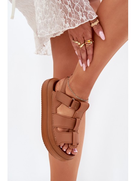 Ladies Platform Sandals Camel Nitavelia