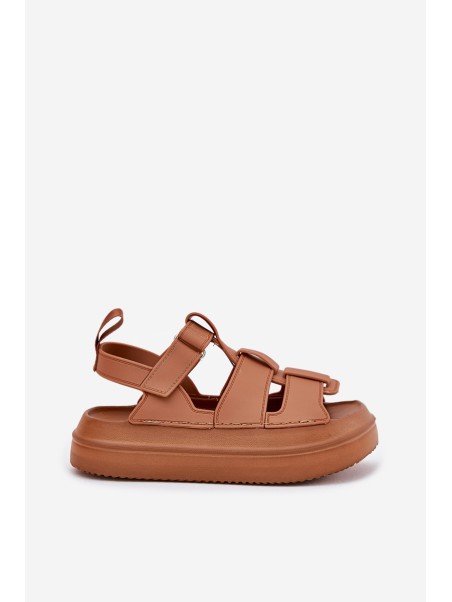 Ladies Platform Sandals Camel Nitavelia