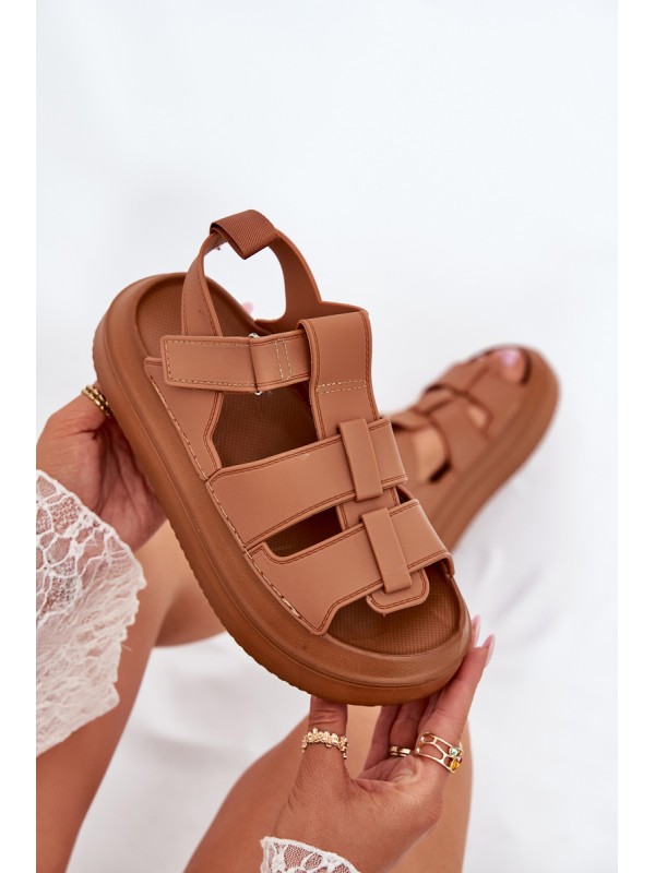 Ladies Platform Sandals Camel Nitavelia