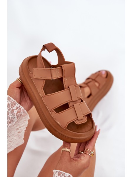 Ladies Platform Sandals Camel Nitavelia