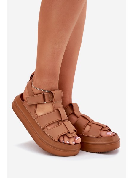 Ladies Platform Sandals Camel Nitavelia