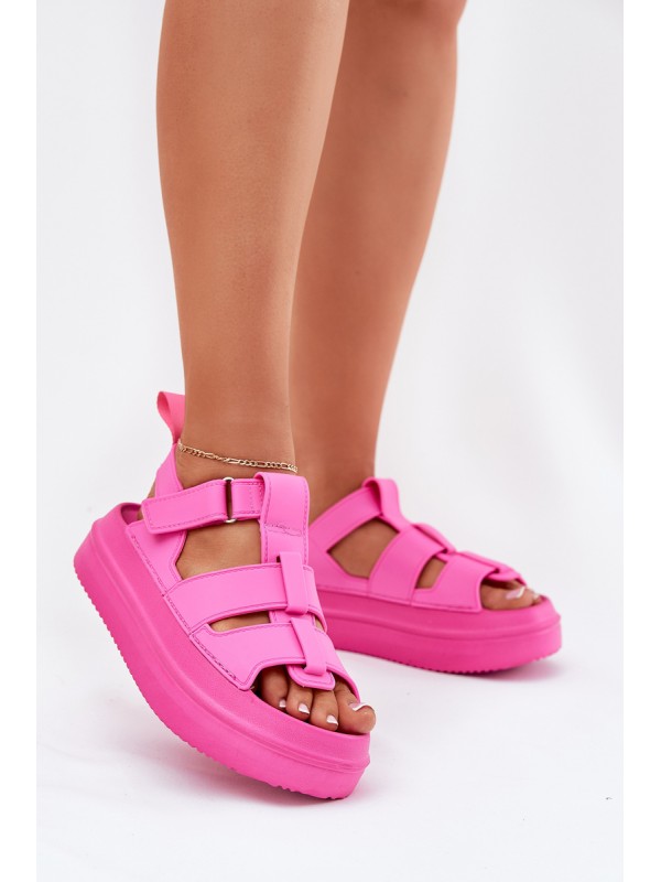 Ladies Platform Sandals Fuchsia Nitavelia