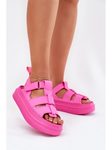 Ladies Platform Sandals Fuchsia Nitavelia