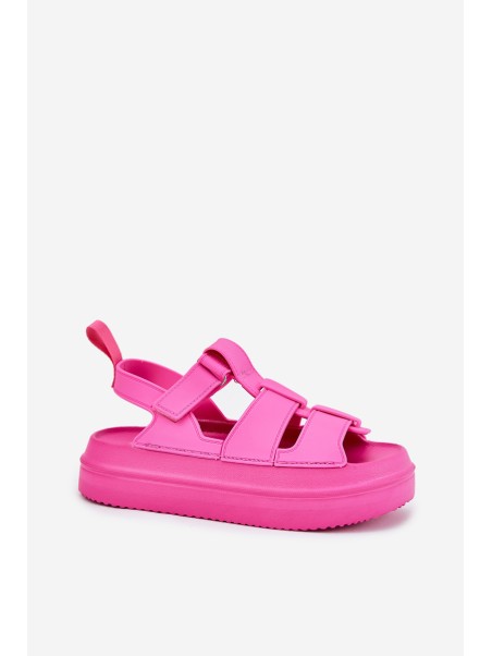Ladies Platform Sandals Fuchsia Nitavelia