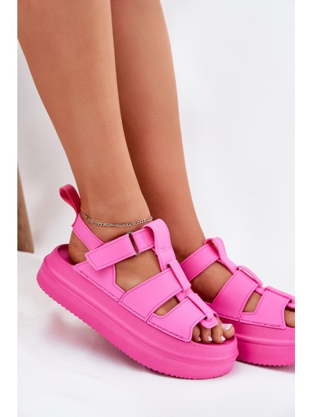Ladies Platform Sandals Fuchsia Nitavelia