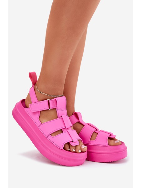 Ladies Platform Sandals Fuchsia Nitavelia
