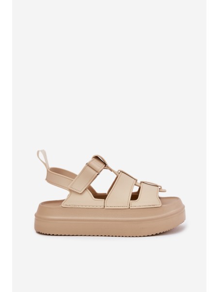 Beige Platform Sandals Women Nitavelia