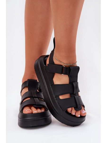 Ladies Platform Sandals Black Nitavelia