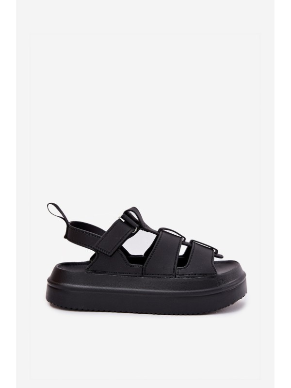 Ladies Platform Sandals Black Nitavelia
