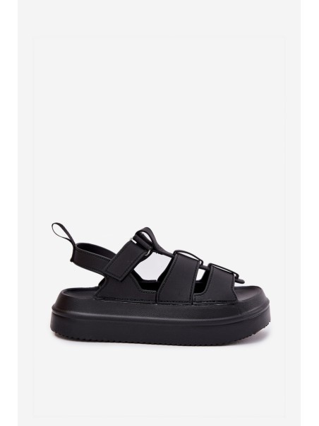 Ladies Platform Sandals Black Nitavelia