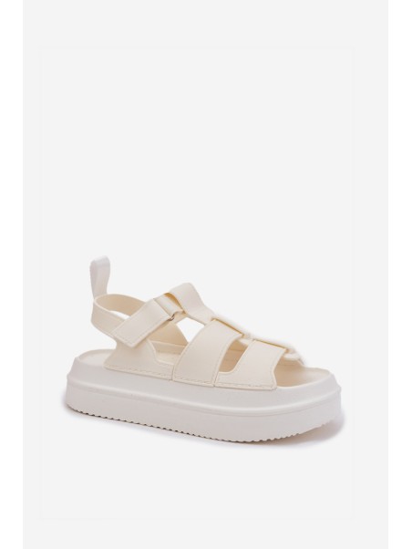 Ladies Platform Sandals Ecru Nitavelia